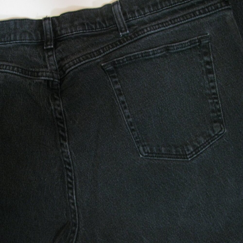 Chic Jeans Plus Size 26W Petite 26 Black Heavyweight Denim Straight Leg Short - Picture 4 of 5